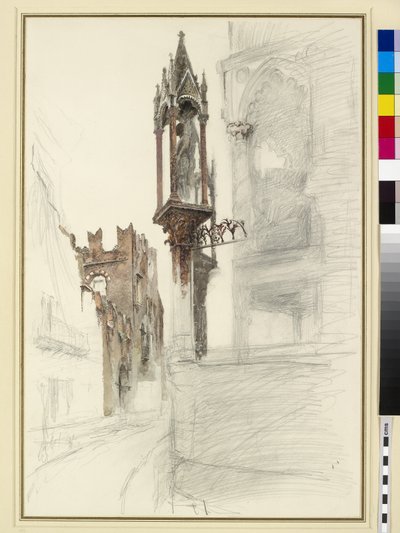 La tomba di Cansignorio (d.1375), Santa Maria Antica, Verona da John Ruskin